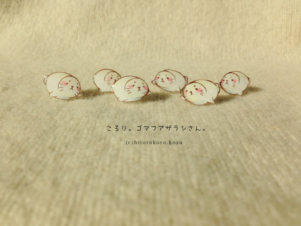 ヒトトコロ ころり。ゴマフアザラシさんのピアス